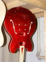Ruby tinted nitrocellulose on maple&nbsp;&copy;&nbsp;2026&nbsp;Guitar Angel